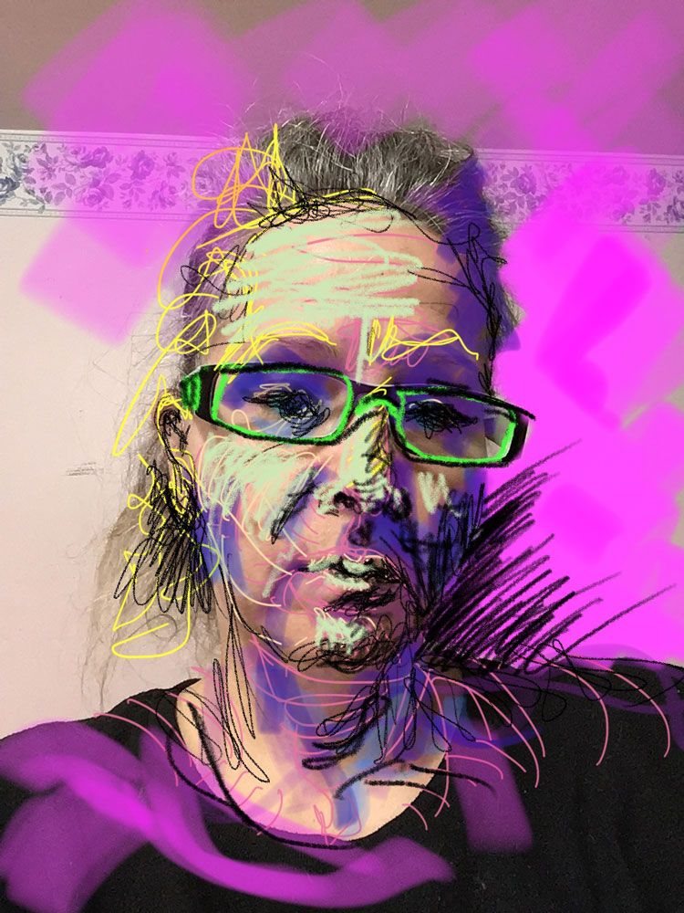 digital self portrait extrapolated from a from photo